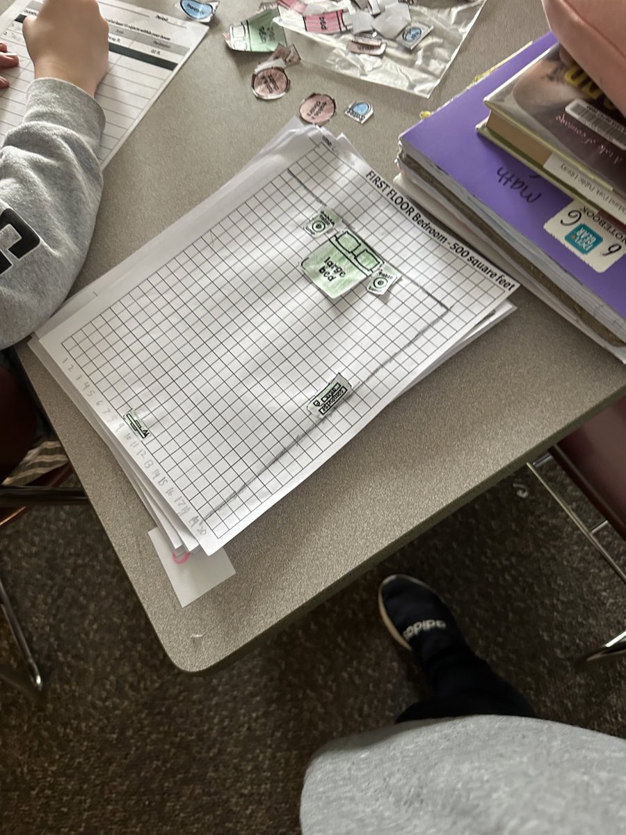 We have one more day of working on our architect projects. Students have spent a lot of time making sure their “blueprints” were spacious and have wonderful furniture! I can’t wait to see the finished results! 🏠🧱🪑🛏️🪴 <a href="/CenturyWildcats/">Century Junior High</a> #osd135