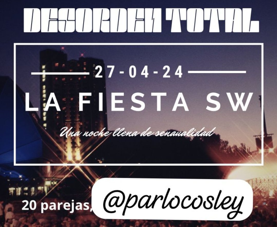 HappyTwo6's tweet image. El 27 de abril estaremos en la fiesta de @parlocosley 😎😎 para los que ya nos conocen estaré de DJ y ya saben de qué va la fiesta... Más info al DM.