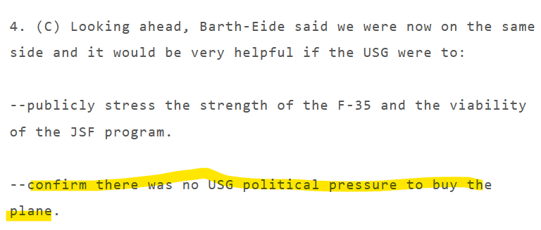 F-35 JSF.

#history #politicalpressure

wikileaks.org/plusd/cables/0…