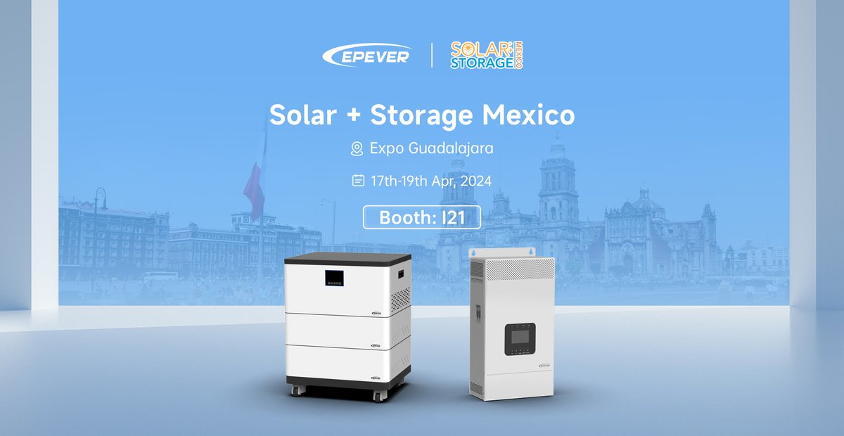 🌞Explore the future of energy with #EPEVER at Solar + Storage Mexico 2024!
📅Dates: April 17-19
📍Expo Guadalajara
🎪Booth I21
Discover the latest in solar and storage tech. Join us!
Register: solarpowermexico.mx
#SSM2024 #SolarStorageMX #RenewableEnergy #InnovationInSolar