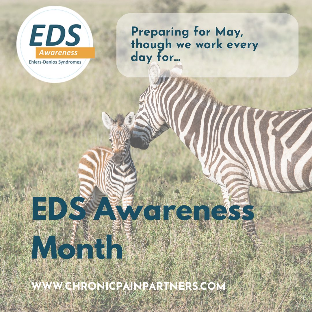 Lots coming your way for the month of May (EDS Awareness Month). And maybe a new look for our website some day. Meanwhile, we can use your support here, thank you so much! #EDS #hEDS #HSD #NEISvoid #Zebras chronicpainpartners.com/chronic-pain-p…