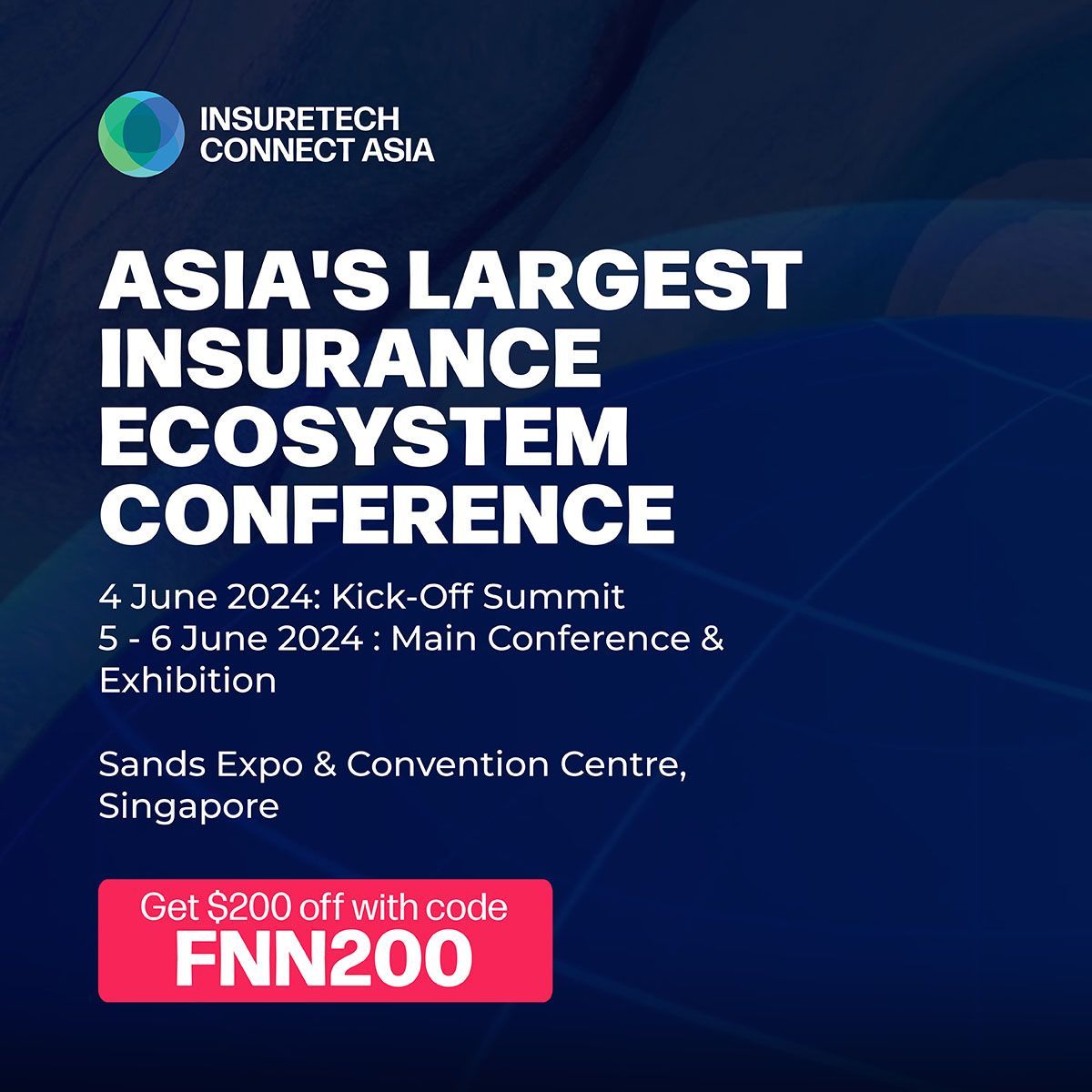 Mark your calendars! ITC Asia 2024 is the must-attend event for #insurtech professionals. Explore cutting-edge trends, discover game-changing technologies, and network with industry experts. Register now get $200 off with code FNN200: bit.ly/42guJ0F #insurance #ITCAsia