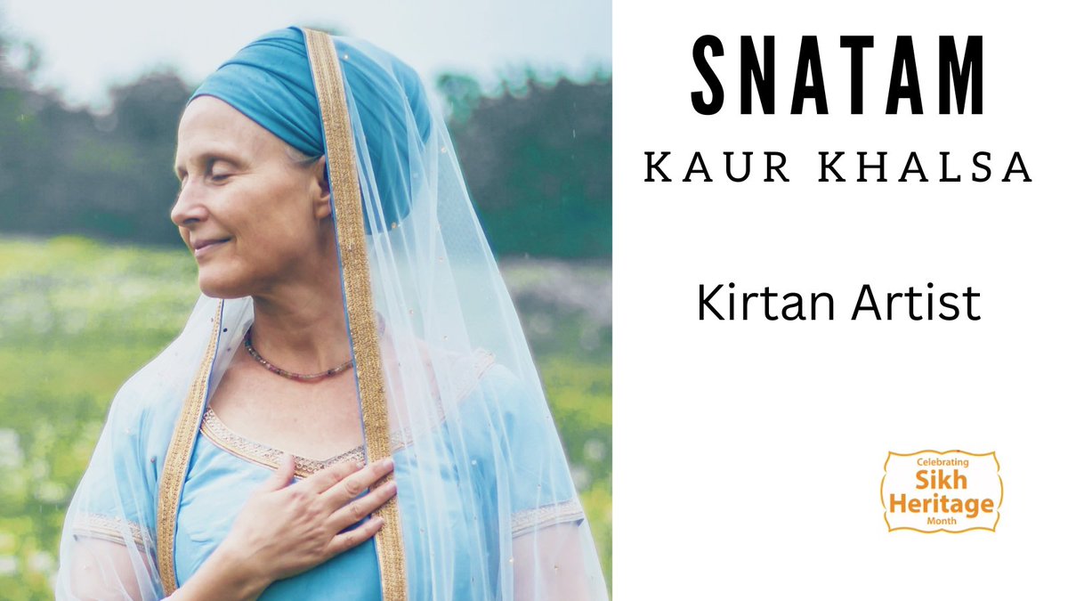 Sikh American singer @snatamk blends Sikh chants with Western melodies for a soul-stirring sound. She's released numerous albums & has toured extensively, sharing her music & teachings with audiences around the world. Her music is pure peace & meditation. #SikhHeritageMonth