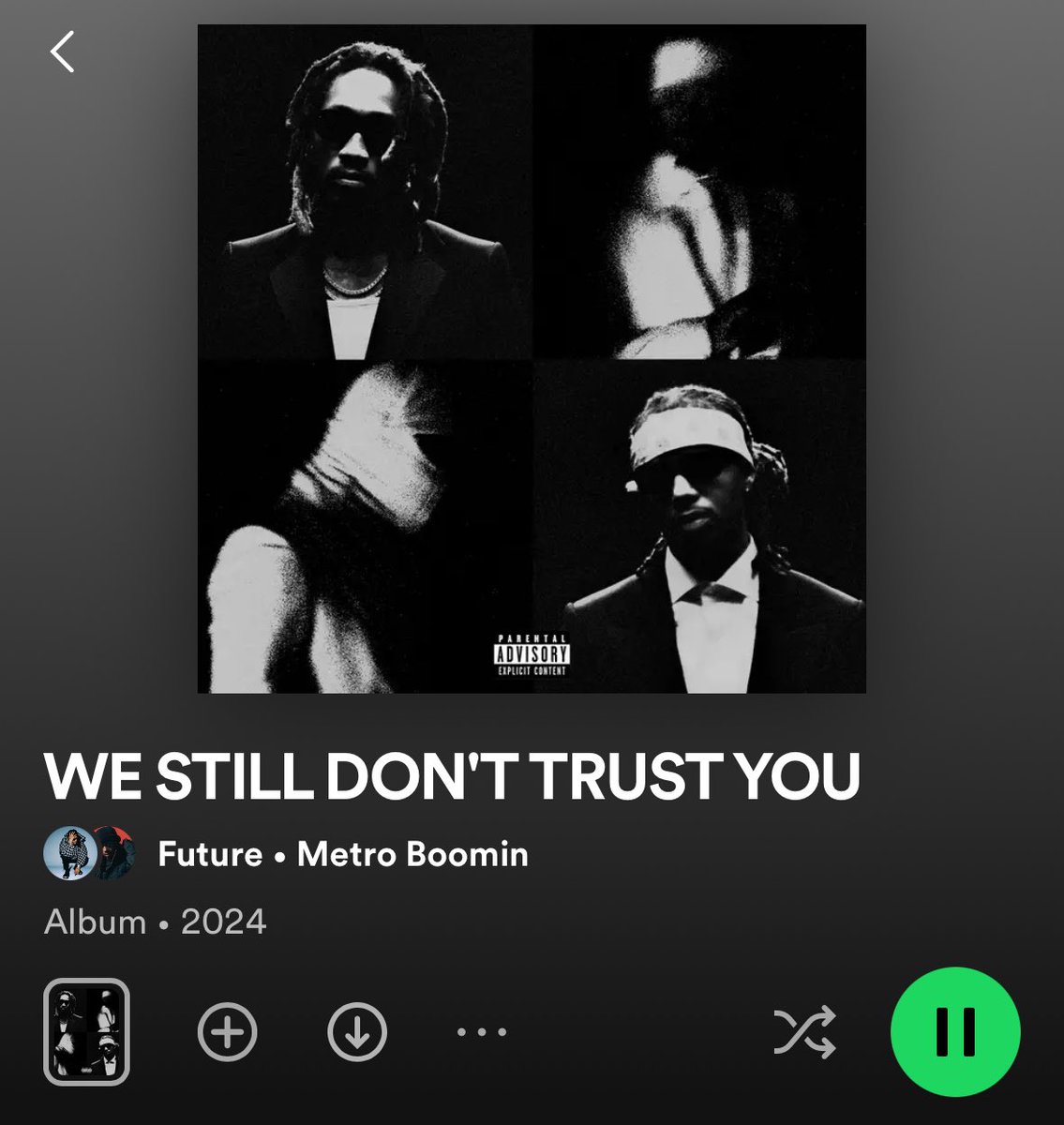 25 tracks, 1 hour and 28 minutes 👀 Future & Metro gave us 42 songs already in the last 3 weeks…