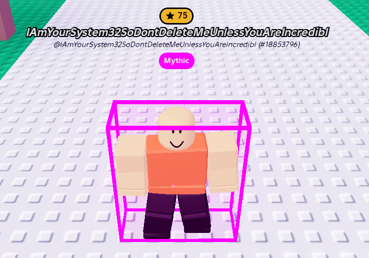 BluestarID_'s tweet photo. So, I was just playing with ChatGPT when I heard a Mythic SFX from @haz3m_'s new #playerrng game on #Roblox. I went to check it out and found out I got a super long username! This is also my first Mythic 💀 https://t.co/JDaGducIKM