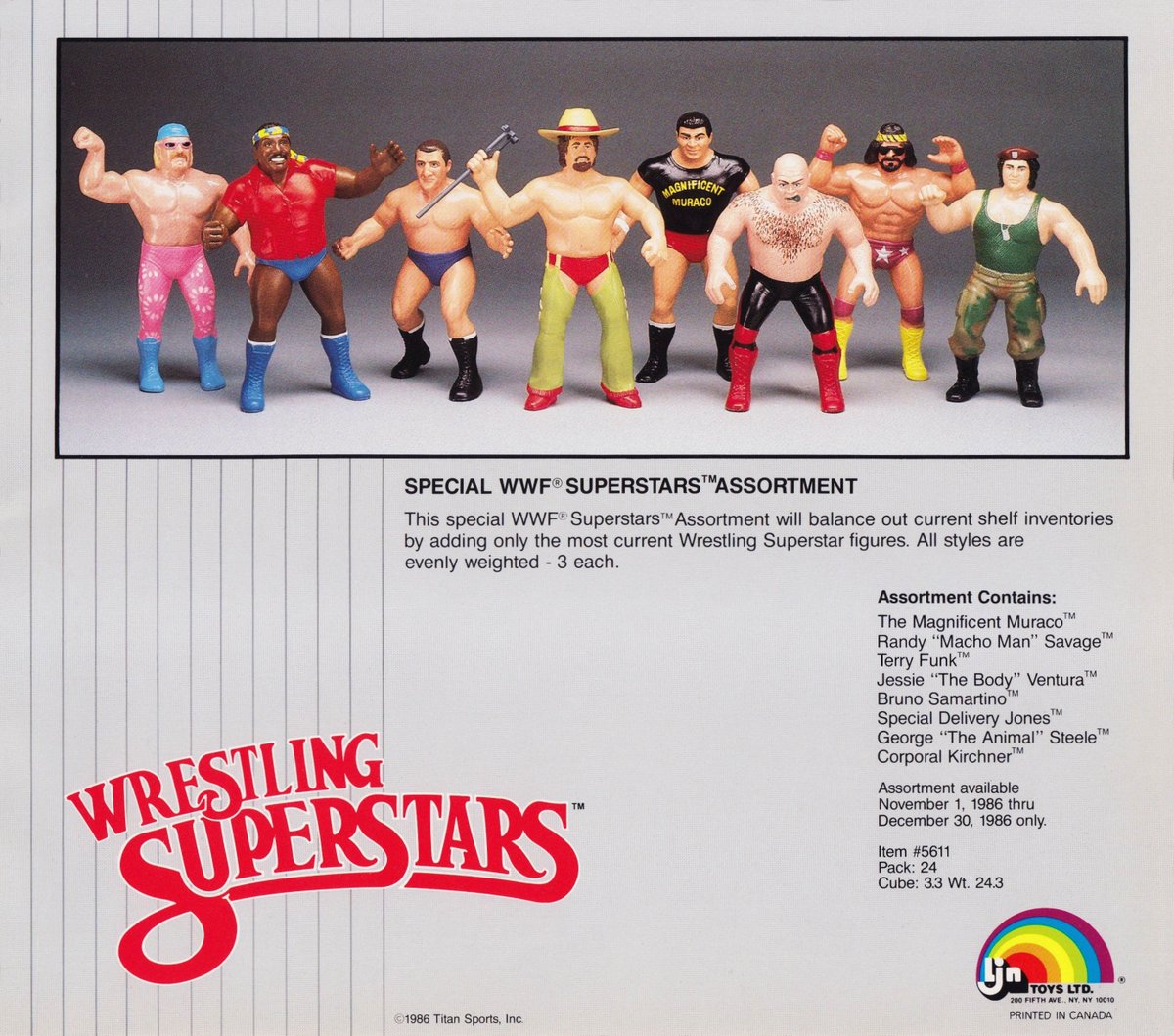WWF Superstars Assortment from LJN! 🌟 #WWF #WWE #Wrestling #LJN #JesseVentura #SDJones #BrunoSammartino #TerryFunk #DonMuraco #GeorgeSteele #RandySavage #CorporalKirchner