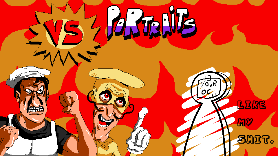 hey YOU.  want me to draw your fucking pizza tower Oc in a boss portriat? then like the post and re post it ig. comment an image of your oc with it's name and like, who's fightin' it. the fat man or loud gremblin. there. like n' stuff idk. commision me.