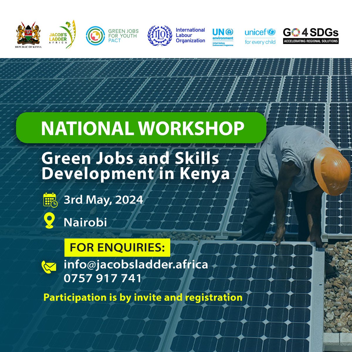 🇰🇪 Kenya, are you ready for a game-changing event? The first-ever National Green Jobs and Skills Development Workshop is happening in Nairobi on May 3, 2024! Led by the Green Jobs for Youth Pact, ILO, UNEP, UNICEF, the Government of Kenya, and Jacob’s Ladder Africa, this…