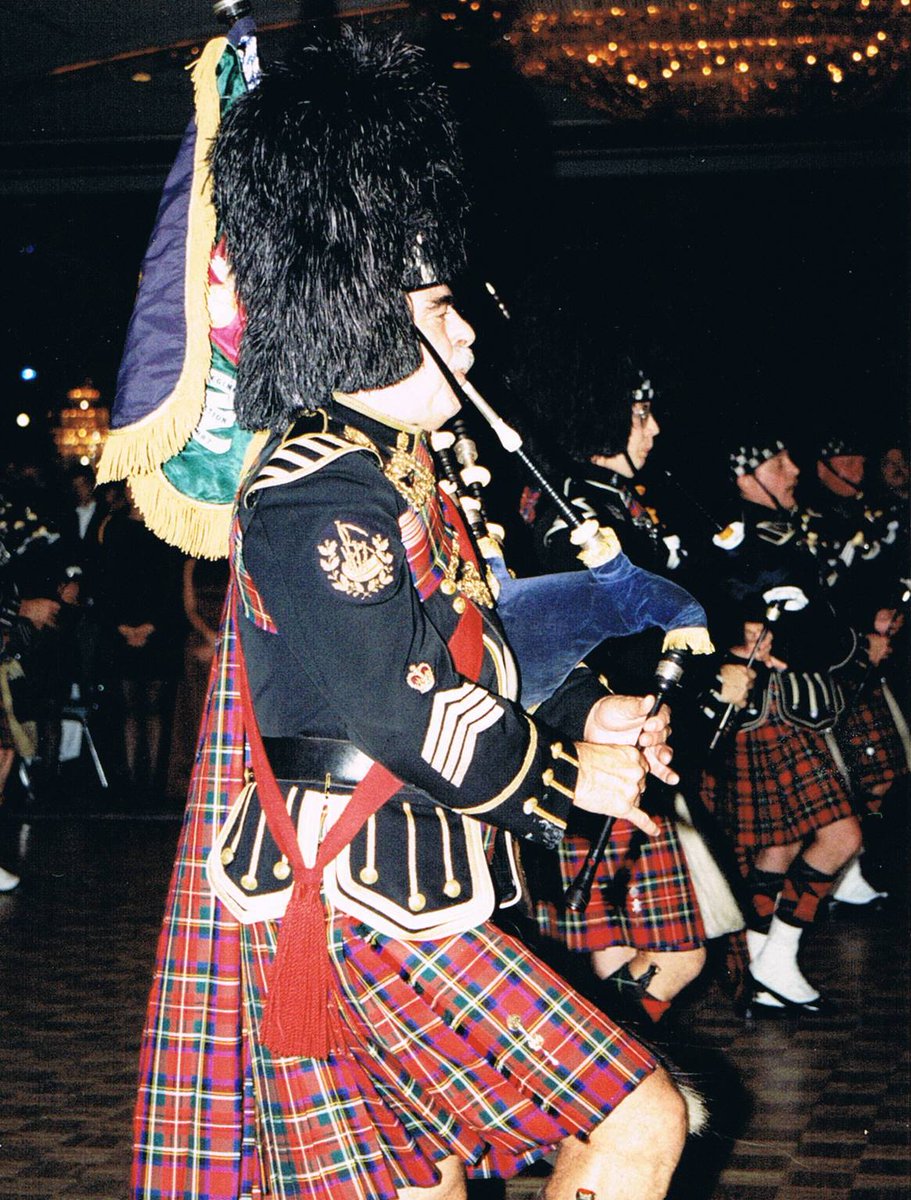 Today we remember former Pipe Major Don MacInnes, who passed away 15 years ago today. Don first joined the pipe band in the 1960’s and in this photo, he leads the band at the 1997 Vancouver Police Ball. Rest peacefully Don.