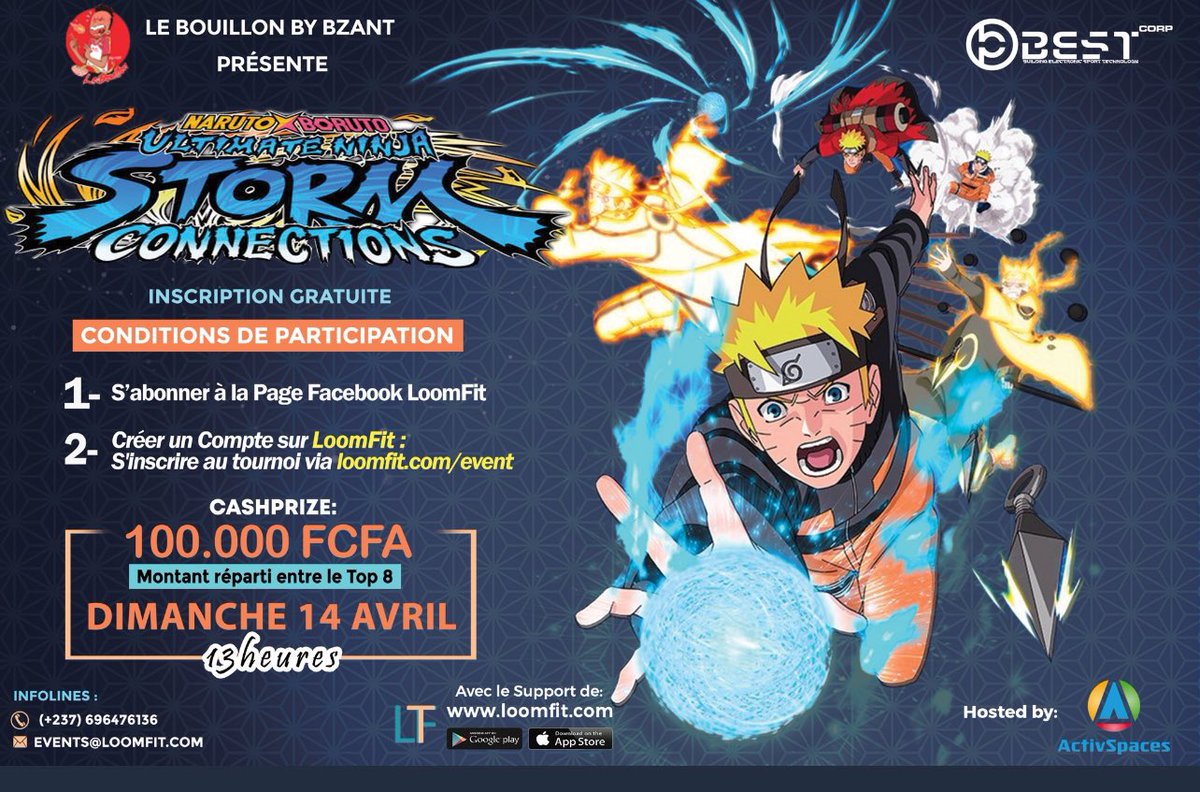 @BESTCORP_CMR [𝗦𝗧𝗢𝗥𝗠 𝗖𝗢𝗡𝗡𝗘𝗖𝗧𝗜𝗢𝗡𝗦 𝗧𝗢𝗨𝗥𝗡𝗔𝗠𝗘𝗡𝗧] Tournoi #StormConnections à venir et à ne surtout pas manquer ⚛️🕹️ 🏬 @ActivSpaces 📅 14/04/24 🕒 13h 💰 100.000 XAF 📹 urlz.fr/fttD Event supported by @LoomFit 🌍