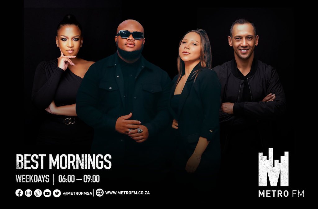 The best start to your mornings #BestMornings with @SabbyTheDJ @kandiskardash @ZandileHopa @owenhannie | Weekdays 06:00 - 09:00 📲: 060 552 7303 ☎️: 086 000 2160 Live Stream: metrofm.co.za
