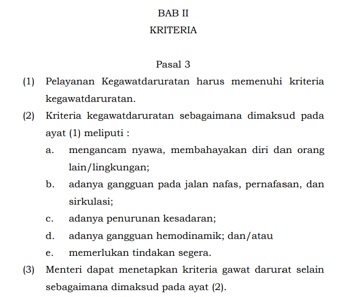 ziaadeach's tweet photo. @smilefa32665333 @Choirur_Rizqi Dari deskripsi kasus di atas, kondisi batita tersebut tidak gawat dan tidak darurat, juga tidak ada indikasi untuk rawat inap. Gawat berarti kondisi mengancam nyawa, sedangkan darurat berarti memerlukan penangan segera. Berikut penjelasan menurut, peraturan perundang-undangan. https://t.co/dCosxmesdB