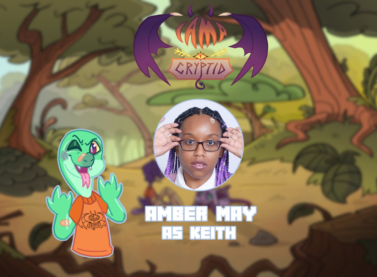 ✨CAST ANNOUNCEMENT✨

Everyone please welcome @AmberFoxyVox to the team! Amber will be voicing Keith!

#animation #indieanimation #voiceacting #voiceactor #cryptids #campcryptid