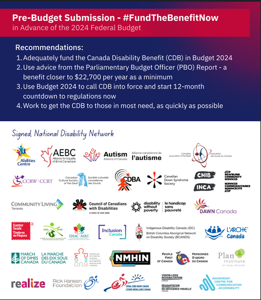 Did you know - people with disabilities are more than twice as likely to live in poverty in Canada? It’s time to change this! Join us in urging the govt to prioritize adequate funding for the #CDB in Budget 2024 on April 16th.