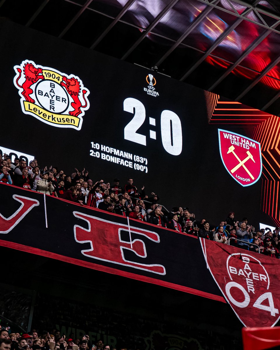 Immer weiter nach vorne! ☀️

#B04WHU 2:0 | #Bayer04 | #UEL