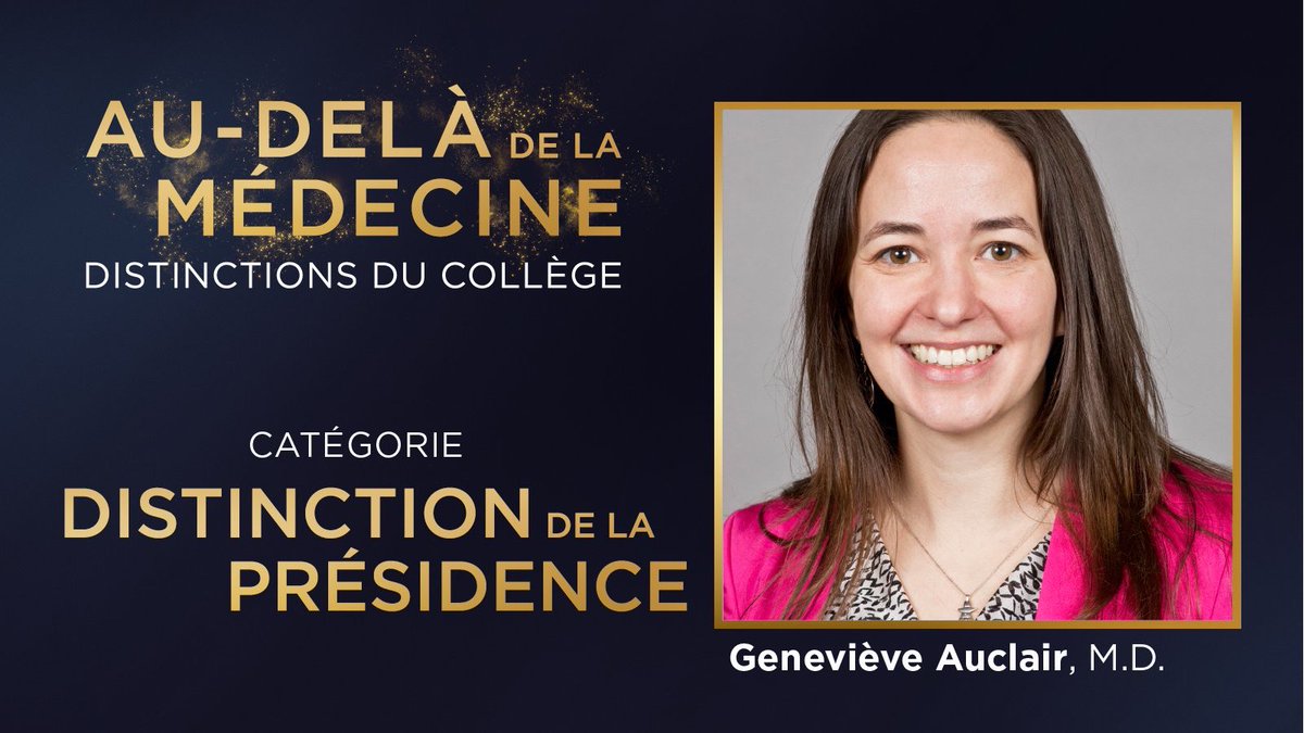 🩺🏆 Félicitations Dre Auclair! Grâce à elle, des communautés du Nunavik ont un meilleur accès à des soins de qualité. Plus d’infos: cmq.org/fr/a-propos/ev…