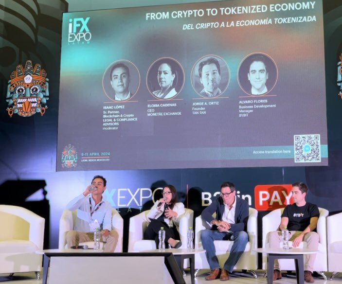 elocadenas's tweet photo. We were at @iFXEXPO doing what we like most: Talking about #Crypto and #tokenization! A great event and with a high level! https://t.co/Vdd99KMNiu