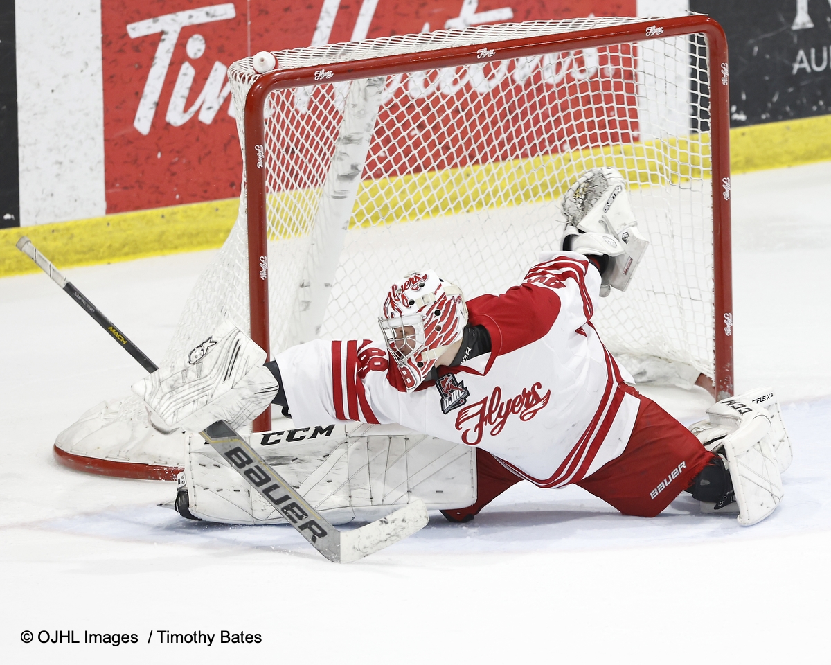 After one complete the Blues take the early 2-0 Lead. @CwoodBluesJrA @LeamFlyers @ojhlofficial @ojhlimages @cjhlhockey @OHAhockey1 @HockeyCanada #postseason #Conference #championship #leagueofchoice