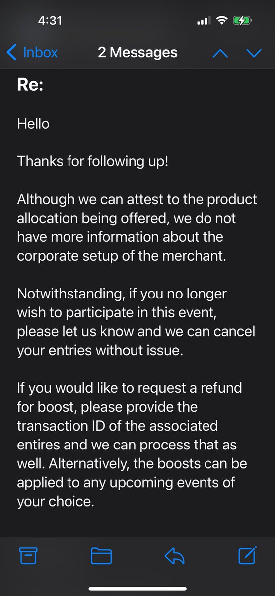 Yall i love this community yall take no time to point out bull shit 🙌🏾🙌🏾 me and my family boosted and copdate was quick to respond to customer support and offer my money back and out of that raffle 🙌🏾⚡️⚡️ thats real business i dont know what that store is 💪🏾