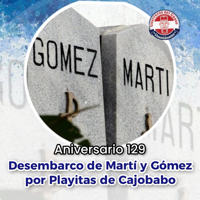 Hoy estamos, junto a nuestro pueblo, rindiendole homenaje a dos grandes de la historia Martí y Gómez en un rincón sagrado de la patria Playita de Cajobabo.#MartiVive #JuntosPodemosMás #CubaViveEnHistoria