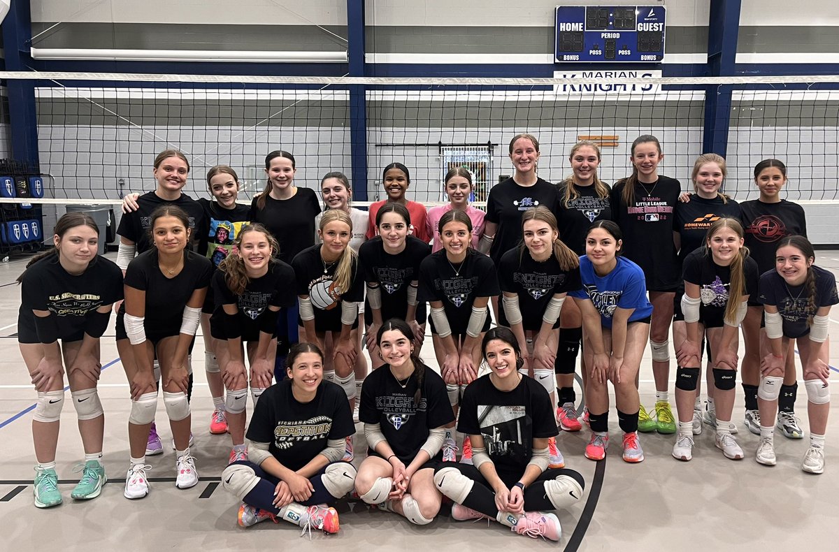 MarianHS_VB's tweet photo. Back in the gym with these goofballs, and it felt amazing! Welcome freshmen to the squad. This team is full of love and energy! 💪🏐 #TeamLove #FreshmanWelcome #GoofballGymDays #BlessedCoach https://t.co/ij206bp4co