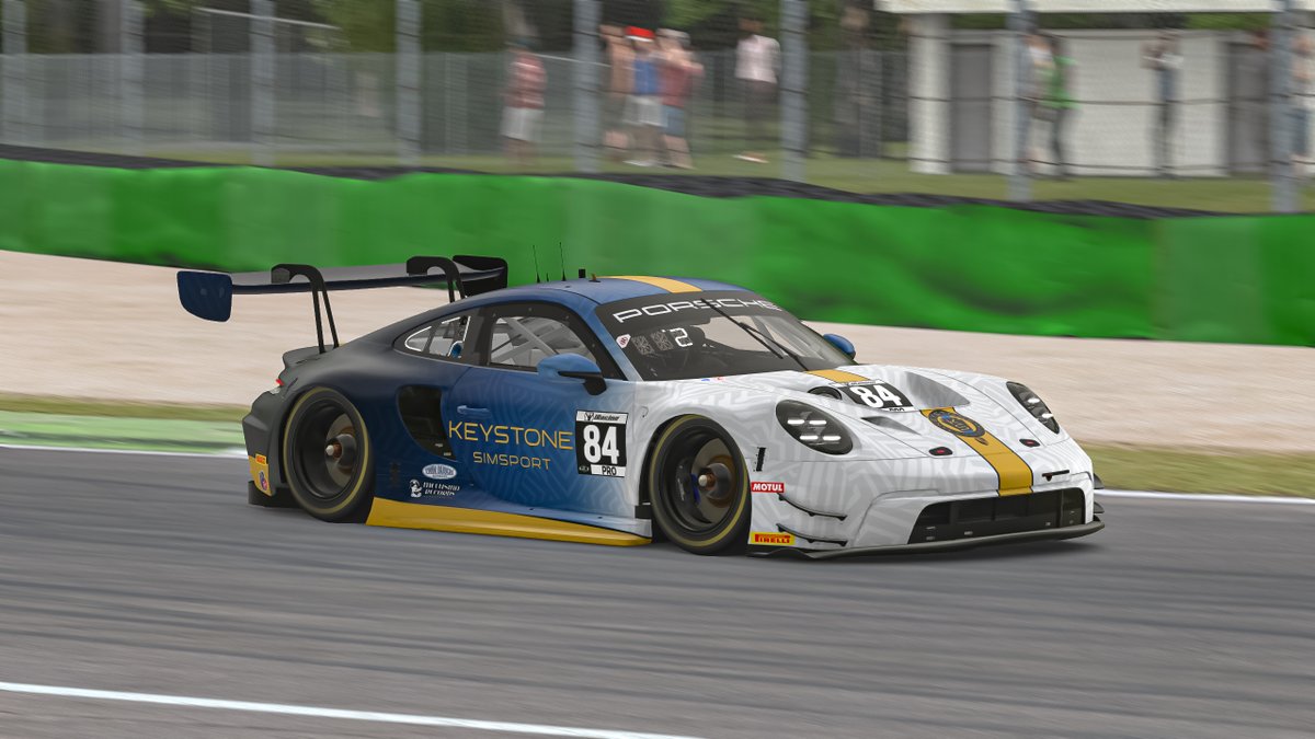 KeystoneSim's tweet photo. Landed in *virtual* Italy and getting a shakedown run done on the Porsche 912 GT3 R (992) in preparation for the VRS Endurance Series this Sunday at 1pm EST
#WeAreKeystone https://t.co/A5L8oIWKx1