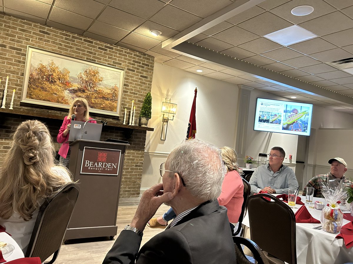 UTIA Vice Chancellor of Marketing and Comm, Lisa Stearns, addresses the annual meeting of Knox County Farm Bureau <a href="/UTIAg/">UT Institute of Agriculture</a>