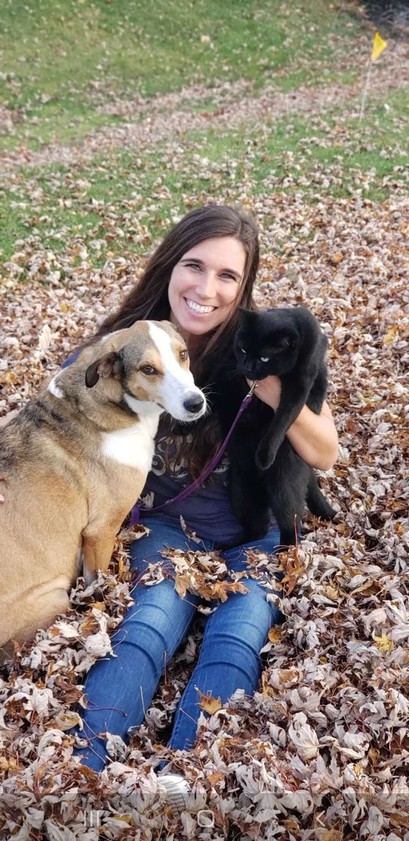 On this National Pet Day, we celebrate the unconditional love, joy, and companionship our furry friends bring into our lives. Let's take a moment to appreciate this photo of <a href="/GinaLamka/">Gina Lamka</a> with Charlie and Euchre! #NationalPetDay 🐶🐱