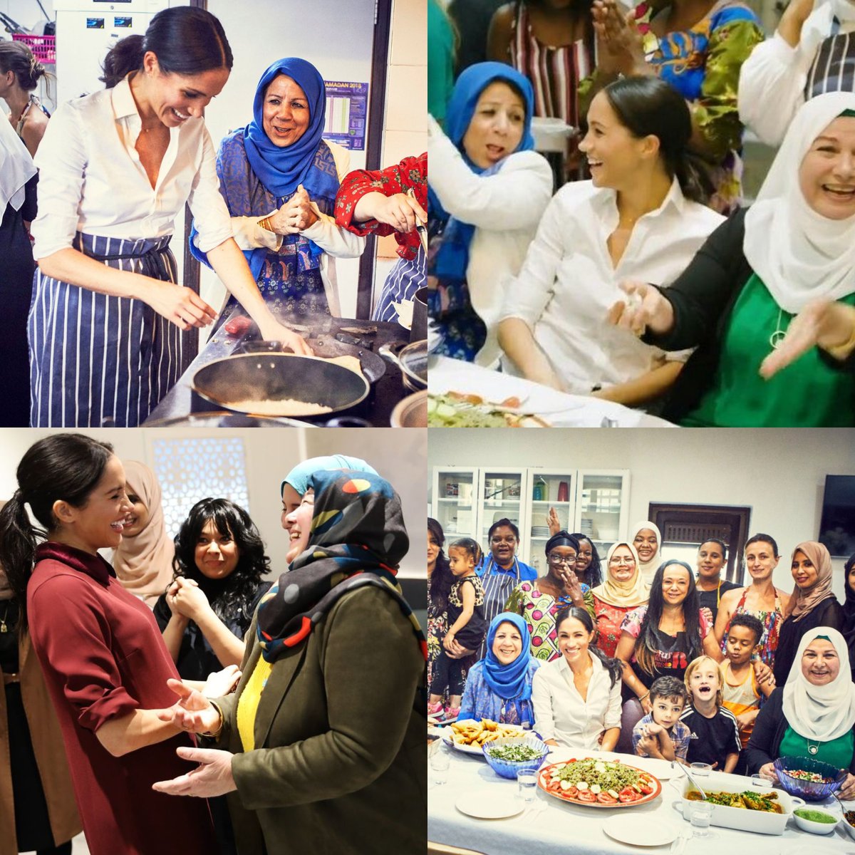 You know who I want as guests on Meghan's cooking show ? These amazing women of the hub community kitchen she has worked with before to keep feeding the grenfell tragedy victims for free 🤍