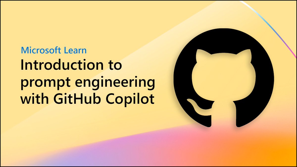 Creating effective prompts is a skill. Get an introduction to prompt engineering with @GitHub Copilot. Discover techniques that will sharpen your prompts and transform your dev workflow. #AI #GitHubCopilot msft.it/6015cNm2v