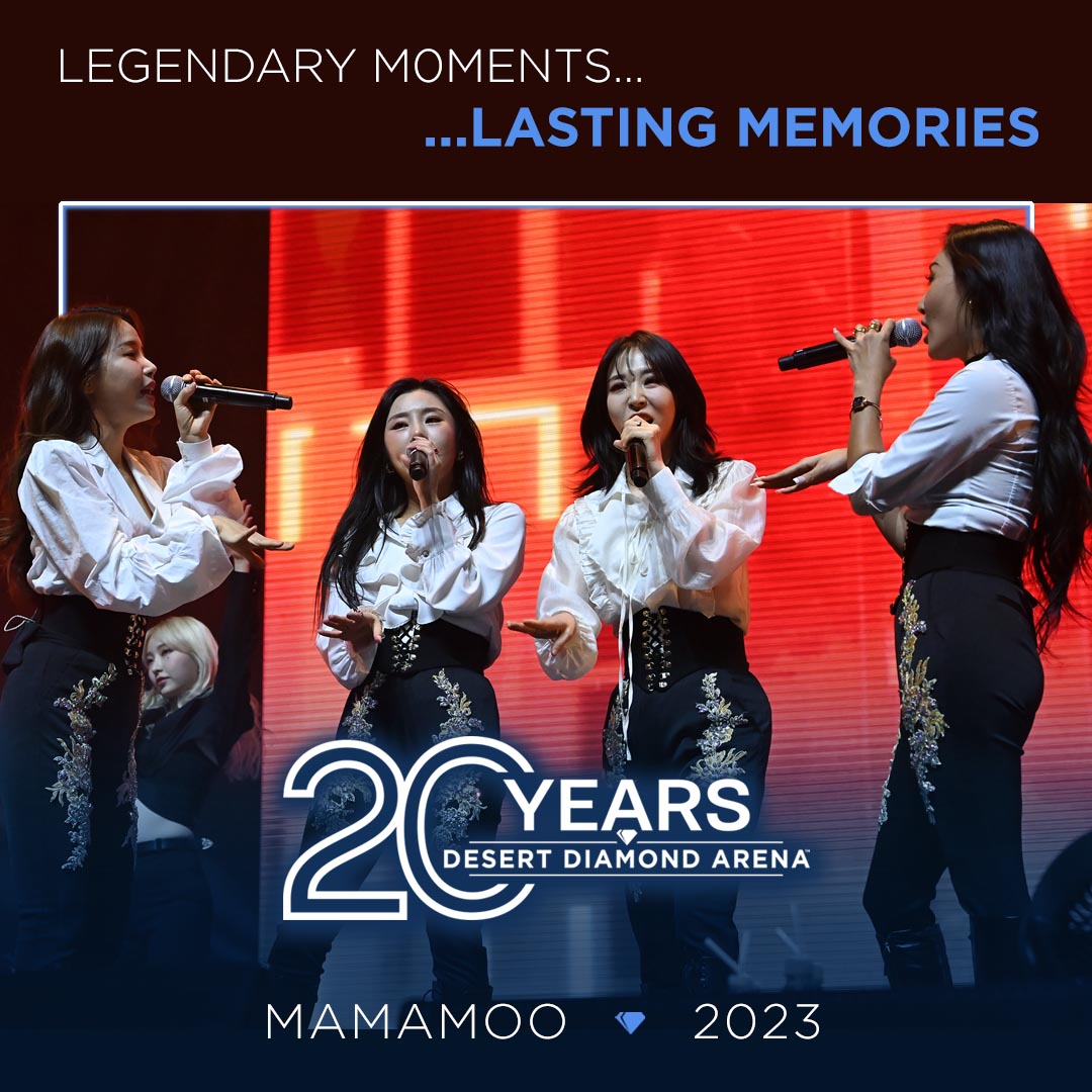 DDArenaAZ's tweet photo. #ThrowbackThursday to "MY CON World Tour." 🤭 Mamamoo was the first Korean female group to come to the arena and we miss them and Moomoos everyday! Share your memories from this show with #DDA20Years. 🖤
#Mamamoo #KPOP #Glendale #Phoenix #Arizona https://t.co/ZVUWkjOoup