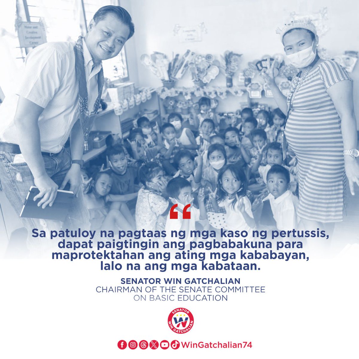 Prayoridad po natin na masiguro na ligtas at nakakapag-aral ang mga kabataan. #WINTayongLahat