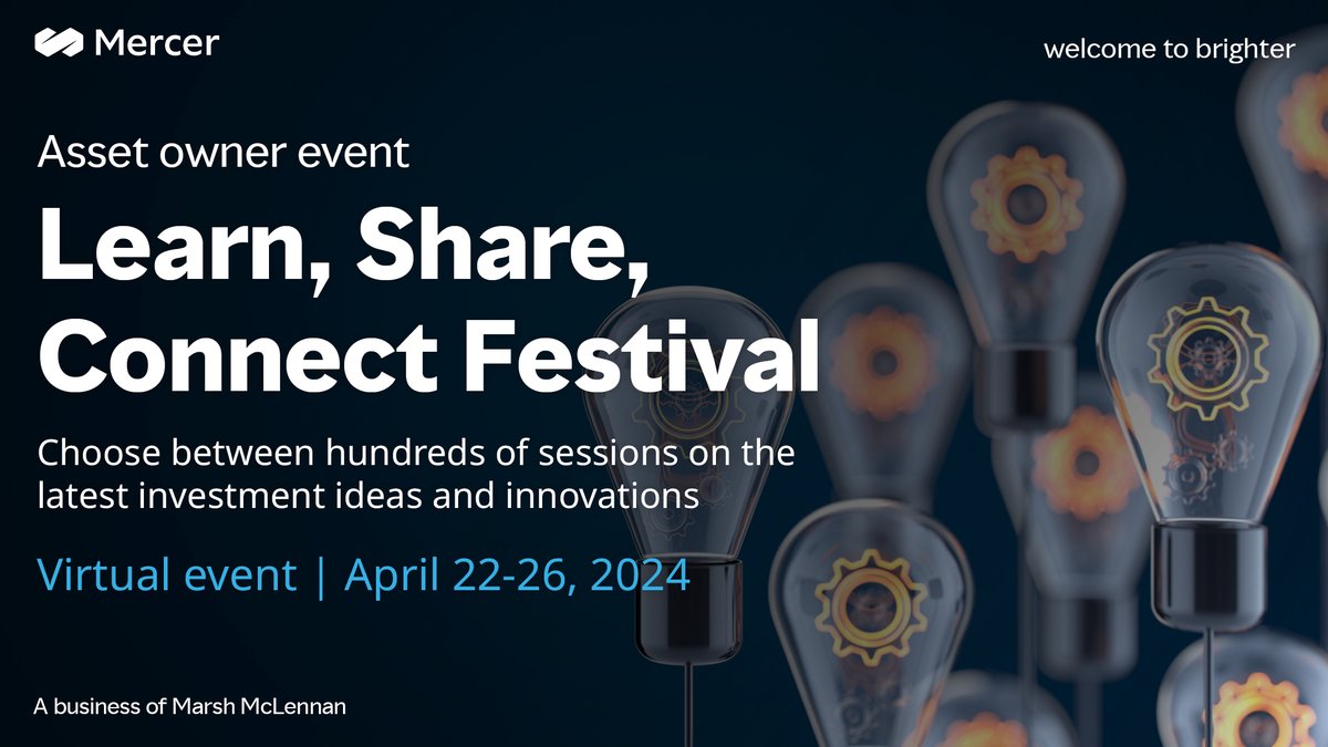 Our virtual, Learn, Share, Connect sessions, known as the “LSCs” will be held April 22-26. REGISTER to attend sessions on the latest #investment ideas & #innovations like #privatemarkets, #AI, sustainability, #ESG, inflation, emerging #markets & more: bit.ly/3TTRxiQ