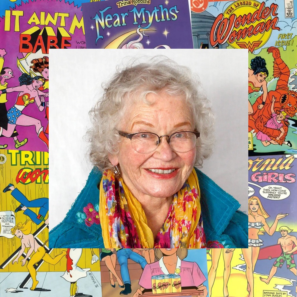 So saddened to hear of the passing of comic book legend & trailblazer Trina Robbins (Wonder Woman's 1st female artist) yesterday at the age of 85. Thank you for your decades & decades of comic adventures you illustrated. RIP 🕯️🎨🕯️