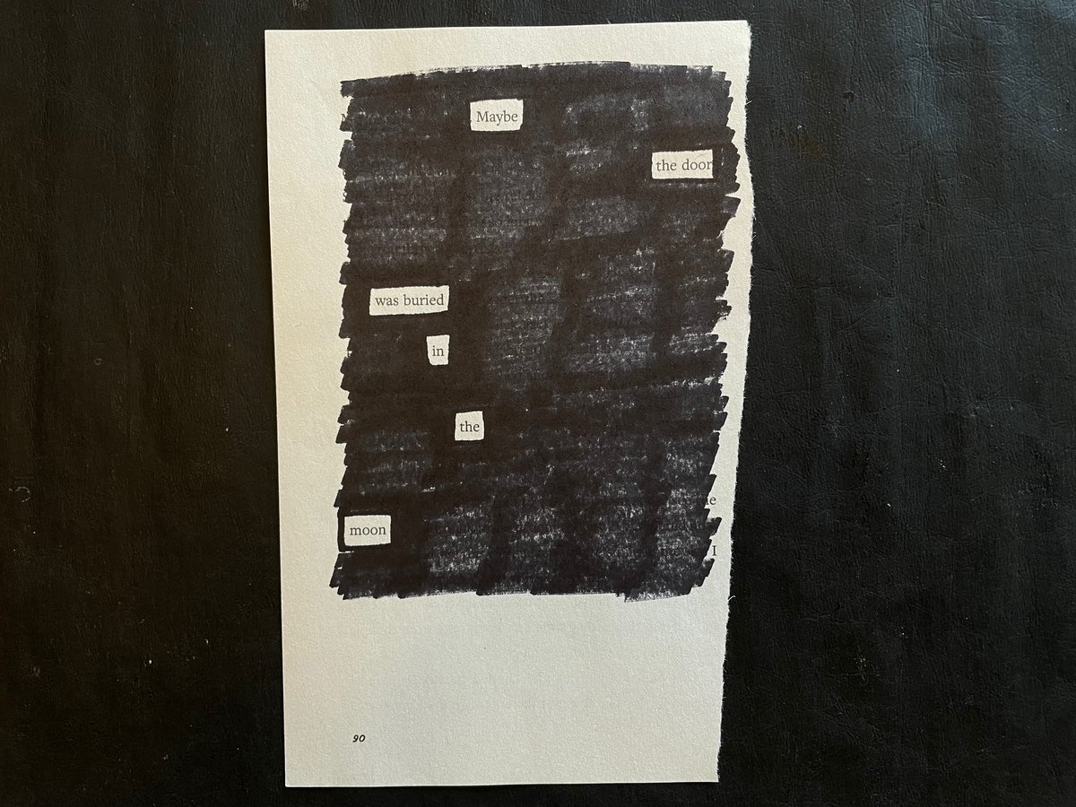 Day 11 of #NationalPoetryMonth. Blackout poem #11 Maybe the door was buried in the moon (Original source: My book THE FIRST MAGNIFICENT SUMMER, which releases in paperback May 7. Preorder & buy wherever you buy books!)