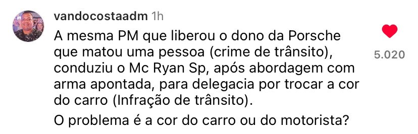 MC Ryan é levado para a sede da PF após divergência em dados de carro de luxo Polícia Militar pontua que condução ocorreu apenas para averiguação de documentos do veículo do funkeiro