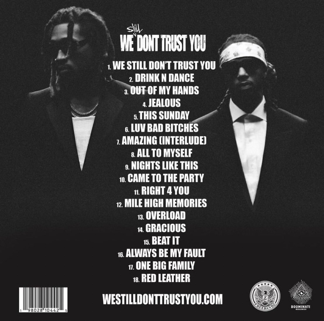 The official track list for “We Still Don’t Trust You” 🍃 Tonight is gonna be crazy