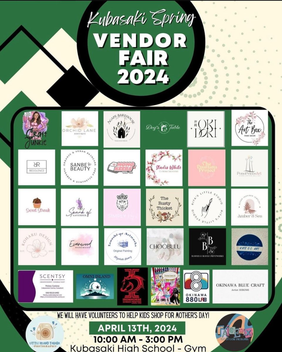 SanbeBeauty's tweet photo. Come say hi tomorrow at the Kubasaki High School on Camp Foster during the Kubasaki Spring Vendor Fair 2024! Sanbe Beauty will be there along with other amazing vendors.

📍 Location: Kubasaki High School on Camp Foster
📅 Date: April 13th
⏰ Time: 10 am - 3 pm

See you there! https://t.co/vMPusAuEuj