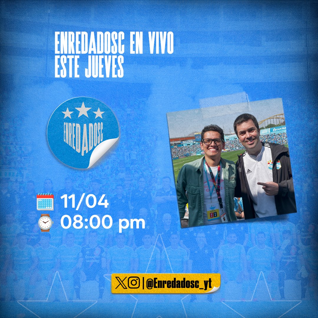 🗣️ Esta semana tenemos mucho para hablar del Sporting Cristal en #Enredadosc.

🎙️ La punta del Apertura, el tema 'Aguirre', la visita a Garcilaso y más.

📲 Este jueves vamos EN VIVO desde las 8 PM aquí 
 youtu.be/mwh57nNvGhk