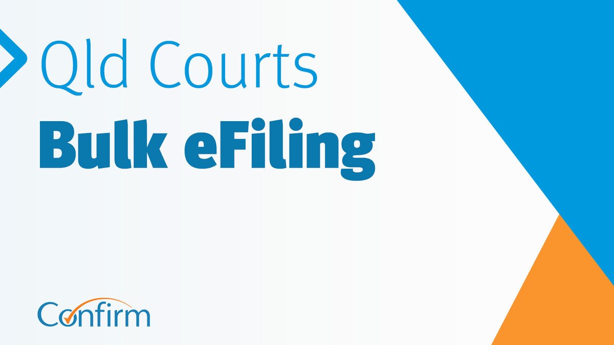 Regular filer at the Qld Magistrates Court and QCAT? We offer a bulk eFiling facility that supports lodgement of hundreds of documents at a time. 

Learn more about our court eFiling services on our website 👉 confirm.au/efiling #AusLaw