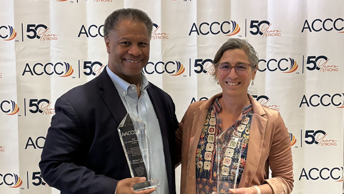 Christa Braun-Inglis of the @UHCancerCenter received the 2024 David King Community Clinical Scientist Award from ACCC for her cancer research and education dedication. Her efforts impact national policies for advanced practice providers ➡️ bit.ly/3VNspNn #FacesOfManoa