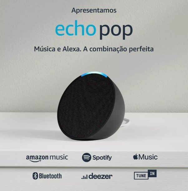 ALEXA EM PROMOÇÃO 👍🏼 Echo Pop Smart Speaker POR 211,80 no Pix CUPOM: MODOTURBO mercadolivre.com/sec/1B6WuKr