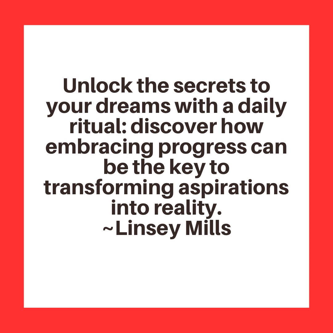 Unlock the secrets to your dreams with a daily ritual: discover how embracing progress can be the key to transforming aspirations into reality. ~Linsey Mills
#dreamscometrue #dreammaker #Aspirations #transformationjourney #DiscoverMore
Follow #currencyofconversations