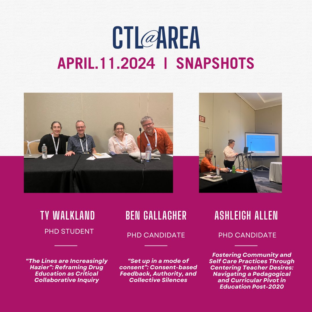 That's a wrap for CTL's first day at AERA! Lots of great research and conversations. Here are the snapshots from today! #CTLAERA