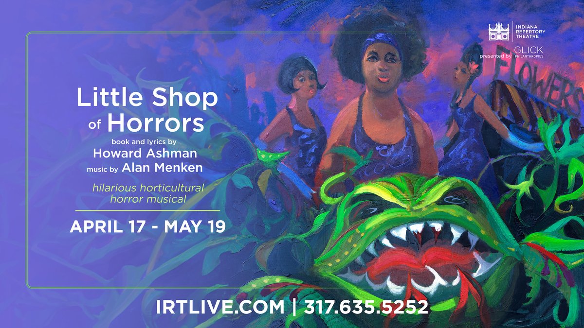 Don’t miss the hilarious horticultural horror musical Little Shop of Horrors, presented by Glick Philanthropies, at the @irtlive! Book your tickets now for this silly sci-fi story onstage April 17 – May 19: bit.ly/LittleShopIRT #LittleShopAtIRT #IRTlive