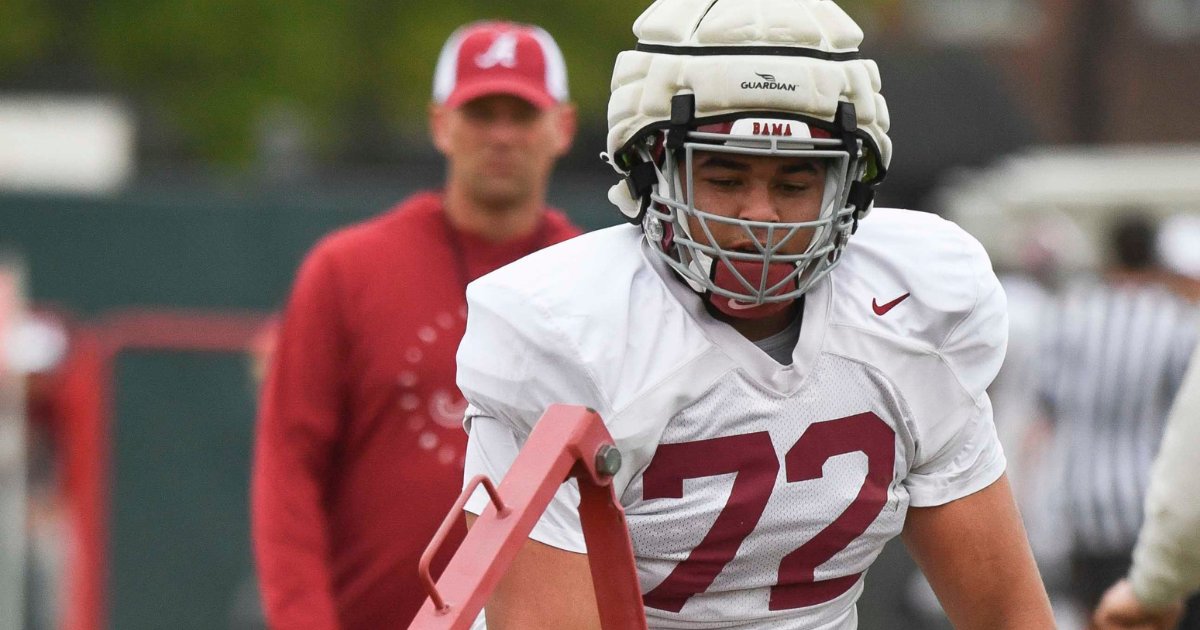 Latest on Parker Brailsford's status for A-Day Game, via Kalen DeBoer 🔗: on3.com/teams/alabama-…