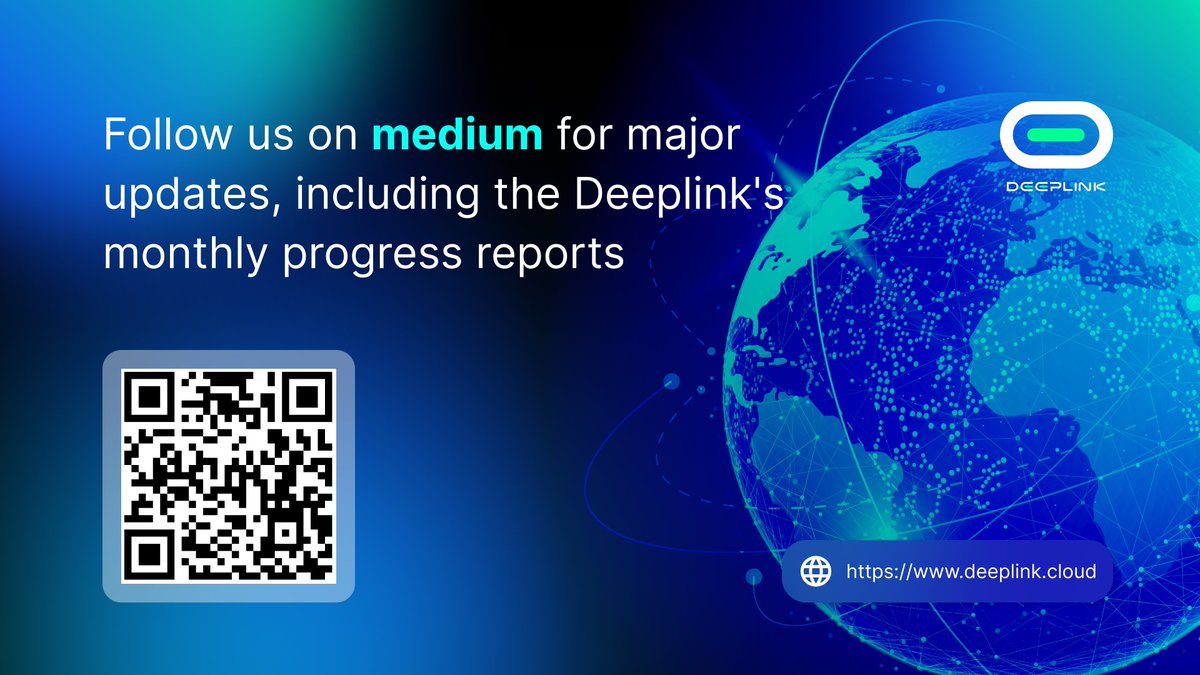 Good morning Deeplink Fam, Happy Friday🚀 

DeepLink ：AI+3A Game +GameFi+ DePIN 

Please follow our Medium for detailed progress reports of our project.

Scan QR code📷 👇

#DeepLink #DePIN #AI #GAME #remotecontrol #highresolution #lowlatency #web3 #cloudgaming #3Agaming $DLC…