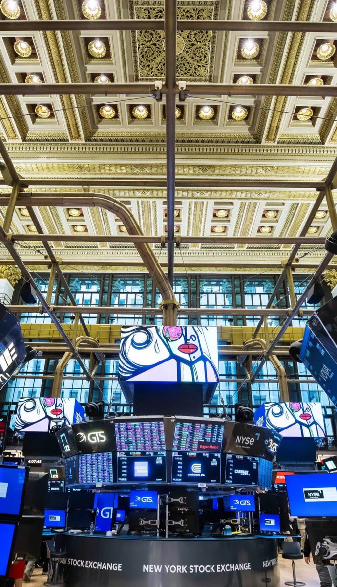 Speechless - we took art by neurodivergent artists of @thehugxyz and showcased it at the New York Stock Exchange 😭