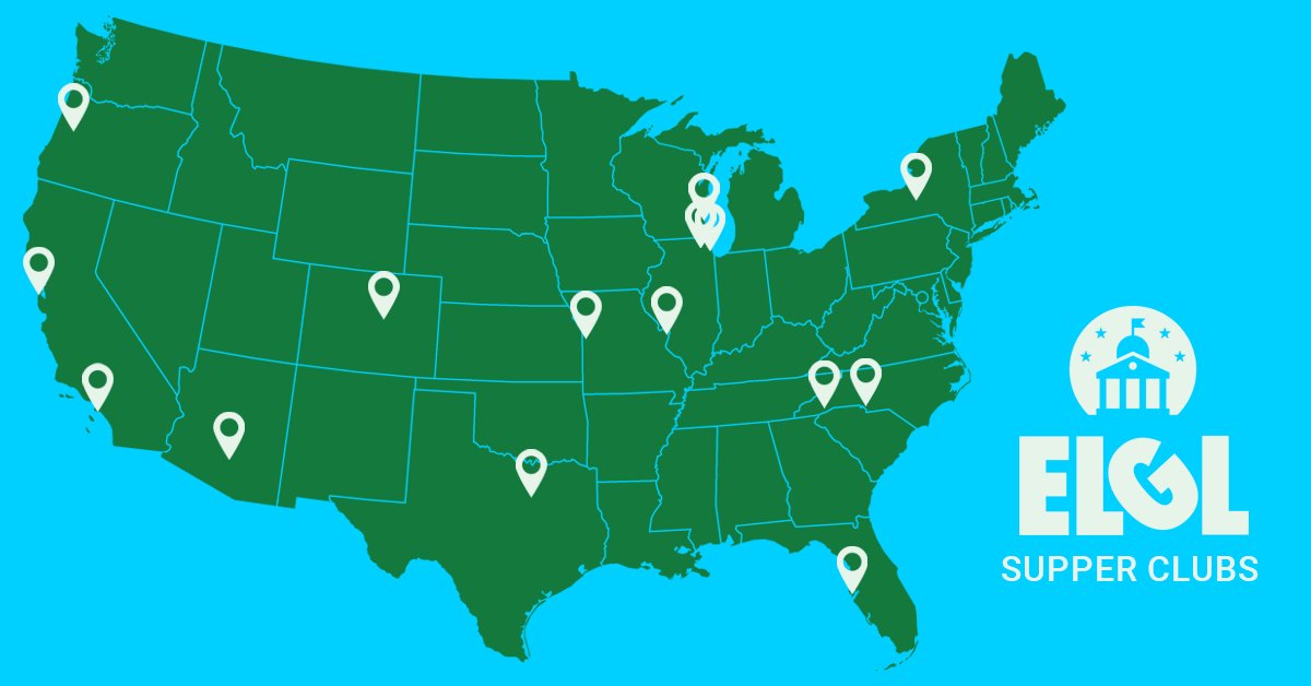 Thanks to our outstanding hosts we've added more Supper Club locations! Join us: elgl.org/supper-clubs Supper Clubs return next month for Public Service Recognition Week! Join other ELGL members at various locations nationwide between May 5-11, 2024.