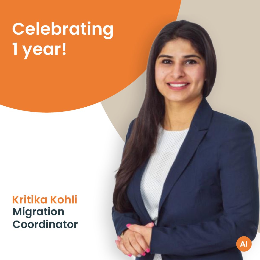 Celebrating 1 year!

Congratulations Kritika Kohli! We are excited to celebrate that you have been a part of the AI family for 1 year!